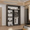 (Grey, 120cm) Double Mirror Sliding Door Wardrobe 3