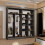 (Grey, 203cm) Double Mirror Sliding Door Wardrobe 3