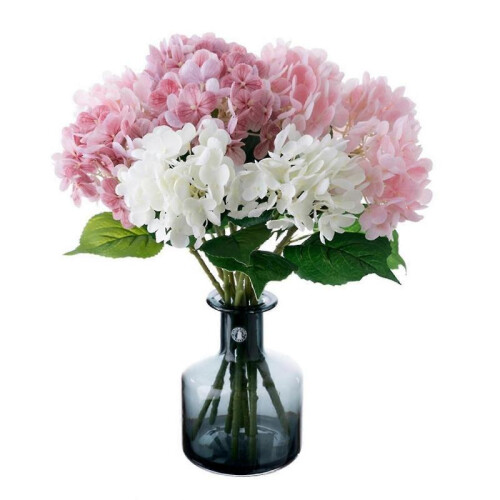 (Purple) Hydrangea Simulation Flower Anti-fade Artificial Home Decor No Maintenance Required Artificial Hydra 2