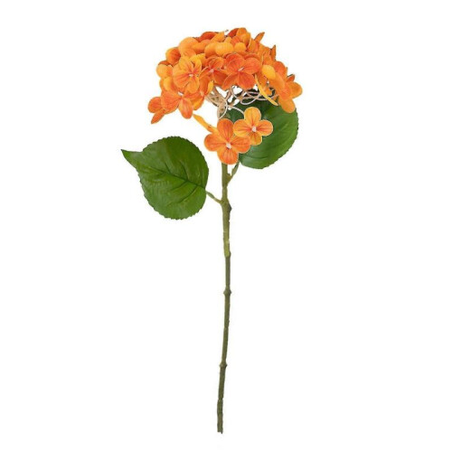 (Orange) Hydrangea Simulation Flower Anti-fade Artificial Home Decor No Maintenance Required Artificial Hydra