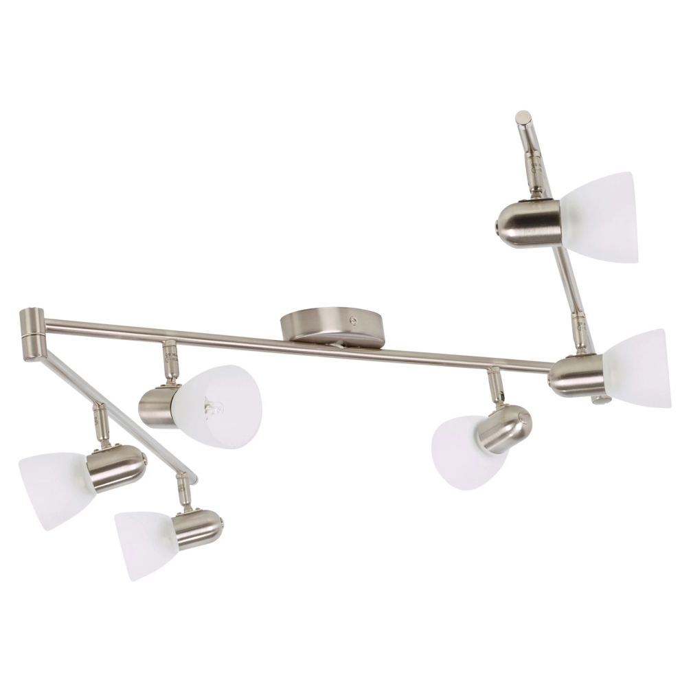 Urbn Living Modern Arm Ceiling Spot Fixture Satin Nickel With Bulbs Light Size 6