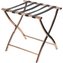Luggage Rack - Folding Suitcase Stand with Nylon Straps, Space-Saving Holder for Guest Rooms, Home & Hotels