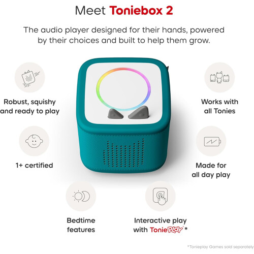 Toniebox 2 Bundle with 2 Tonies  Finding Dory & Finding Tropical Teal 1