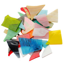1 Set DIY Glass Mosaic Pieces Transparent Colored Mosaic Tiles for Vases Handicraft Decoration Craft Projects
