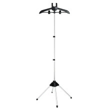 Adjustable Ironing Board Holder for Clothes Steamer, Telescopic Vertical Stand, Black, Compatible with Hand Irons