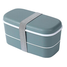 (Dark green) Food Container 2 Layer Heat Resistant Microwaveable Safe Multifunctional Food Container for Outdoor