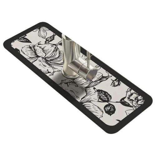 (B) Faucet Draining Mat Water Absorption Exquisite Pattern Reusable Non-Fading Simple Installation Drip