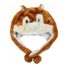 (squirrel) Plush animal beanie hat for women men children winter warm outdoor