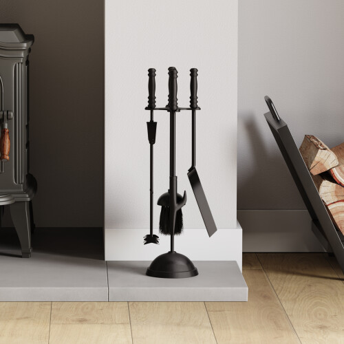 Malham 5-Piece Fireplace Tool Set with Stand 1