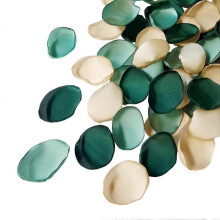 (DarkGreen) 200Pcs Artificial Petal Realistic Non-fading Exquisite Romantic Fake Rose Petal Photography Props Pa
