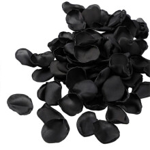 (Black) 200Pcs Artificial Petal Realistic Non-fading Exquisite Romantic Fake Rose Petal Photography Props Pa