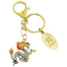 (C) Keychain Dragon Copper Coin Gourd Decor Stainless Exquisite Spring Festival New Year Gift Best