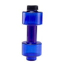 (Darkblue) 550ml Dumbbell Shape Fitness Water Cup Sealed Leakproof Sports Bottle Kettle BoSaiD