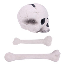Skull Fire Pit with Ceramic Design, Halloween Horror Skull Decoration, Outdoor Prop for Spooky Gatherings