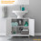Under Sink White Bathroom Cabinet Basin Storage Cupboard Unit Rack 8