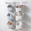 (S, Grey) Bathroom Storage Basket High Capacity Hanging Space-saving Tandem Suspension Storage Basket for 3