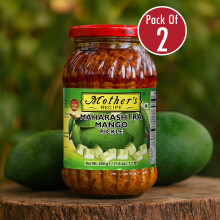 Mother's Recipe Maharashtra Mango Pickle – 500g (Pack of 2) | Authentic Maharashtrian Taste | Traditional Spicy Mango Achar