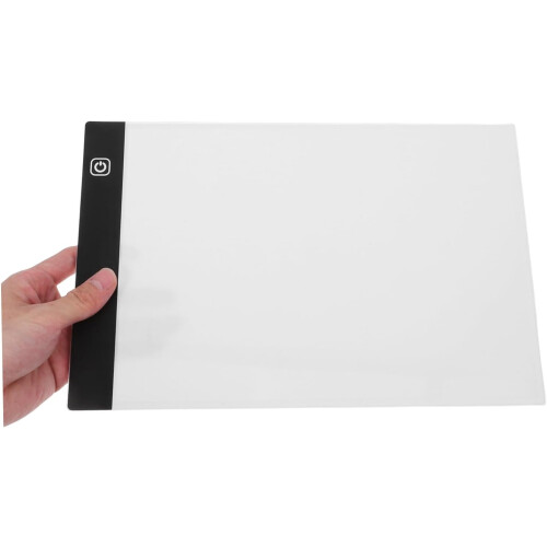 Light Drawing Pad for Artists, Lightweight Guided Drawing Board, Black Plastic Light Table with Adjustable Brightness 1