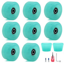 Led Light Up Roller Skate Wheels 58mm 8-Pack with ABEC 7 Ball Bearings for Indoor Use Compatible with Most Skates