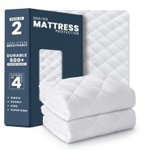 (Set of 2 DOUBLE) 2 Pack Mattress Protector Extra Deep 30CM Fitted Bed Cover Single Double King