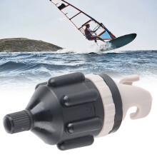 Einfach aufblasbarer, auslaufsicherer Pumpenadapter für Paddle-Boards und Gummiboote, schwarz