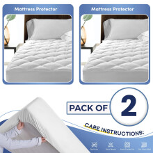 (Set of 2 KING) 2 Pack Mattress Protector Extra Deep 30CM Fitted Bed Cover Single Double King
