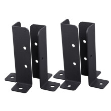 4-Piece Post Anchor Mounting Brackets for Railings and Fences, Weather-Resistant Base Holders for Wooden Posts, Pergolas, and Mailboxes