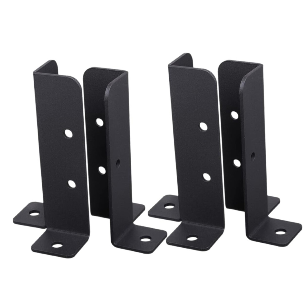 4-Piece Post Anchor Mounting Brackets For Railings And Fences, Weather-Resistant Base Holders For Wooden Posts, Pergolas, And Mailboxes 6038364733573