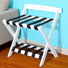 Luggage Rack Gästezimmer Gepäckständer, Klappbarer Kofferständer Faltbarer Kleiderständer Weiß 60x50x65cm