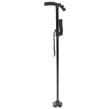 Faltbarer Gehstock mit LED 360 Rotation, höhenverstellbar von 89 bis 99 cm