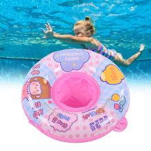 Fröhlicher Entenbaby-Poolauflage, Eco PVC, Verstärkter Sicherheitsring