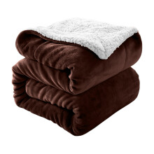 (Super King, Coffee) Sherpa Blanket Thick Soft Reversible Winter Warm Throw - 480 GSM Mink Fleece Sofa Bed Travel Blanket