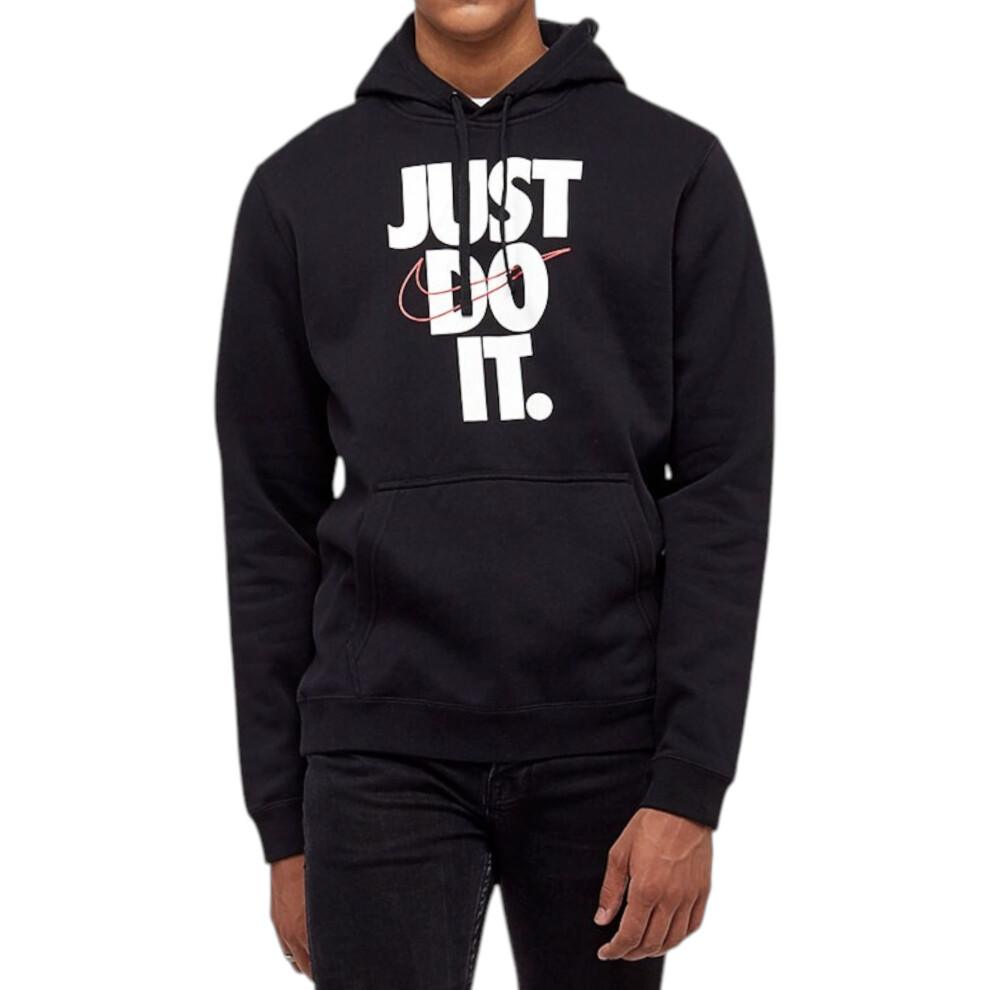 (Black, M) Nike Mens Hoodie Soft Fleece Sportswear Pullover Hoody Hybrid Hooded Sweatshirts