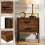 Vida Designs (Dark Wood) Brooklyn 2-Drawer Bedside Cabinet / Nightstand 6