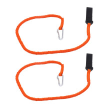 Sicherheits-Kanus-Kajakpaddel-Leine-Set 2 Stück Orange Elastisch 91-183 cm Länge