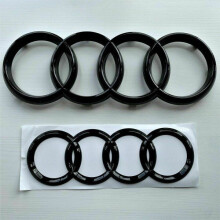 Audi glänzend schwarze Markenreifen vorne und hinten, A1, A3, A4, A5, 273 mm, 192 mm