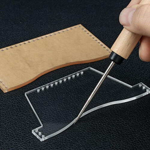 Acrylic Stencils for Purses, Leather Keychain Patterns, Durable Material, 3-Inch Size, Crafting Tools 2