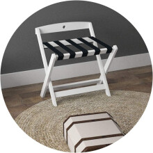 Luggage Rack for Guest Room, Folding Suitcase Stand, Solid Wood Travel Bag Holder, Easy-Move Belt Hanger, Hotel Accessories