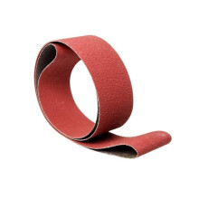 Ceramic Sanding Belt P36~120, 2m Long, Red Ceramic Abrasive Belt for Hard Steel, 1 Piece, Durable and High-Performance
