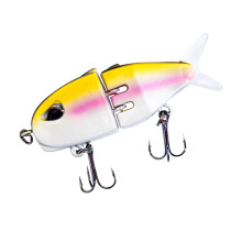 Micro Glide Bait 60mm, Realistic Swimbait Fishing Lure for Bass and Trout, Portable Multi Glide Bait in Gelb Color