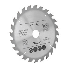 8-1/4 Zoll Hartmetallsägeblatt – Holz- und Kunststoff-Schneiden, 24-60 Zähne
