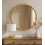 Gold Beaded Border Frame Round Wall Mirror Plastic Body Circular 60 Cm 1