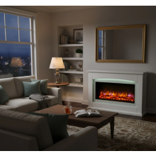 Electric Fireplace with Surround, LED Flame & Mood Light  Endeavour
