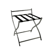 Luggage Rack Stainless Steel Hotel Pannier Rack Folding Base Clothes Shelf Space Saving Luggage Stand for Bedroom Use