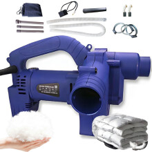 Electric Down Filling Machine 1200W Dual Use Blow and Suction with Foot Switch 6 Speed Setting for Down Jacket Refurbishment