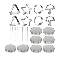 24-teiliges Tintenfisch-Ausstechformen-Set, mit Blechdose und NadelAM