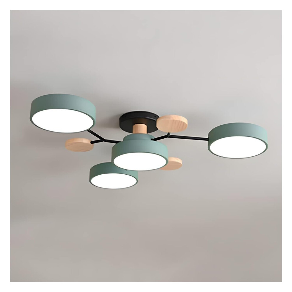 Nordic Round LED Ceiling Light Fixture 4 Heads 3000K Modern Acrylic Semi Flush Mount for Bedroom Living Room Dining Room-image-OPC-PK2WYKP-NEW