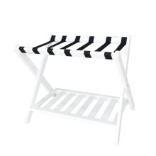 Suitcase Stand Pannier Rack Foldable Bamboo Luggage Storage Rack 68x45x55cm White Portable Household Design