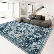 (Tranquil Blue Traditional) Extra Large Rugs Geometric Area Floor Carpet