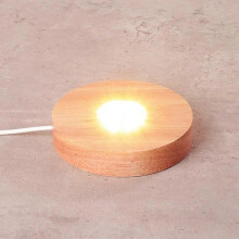 Kristall-Displayständer LED-beleuchteter Sockel Glas-Displaysockel Kristall-Holz-beleuchteter Sockel